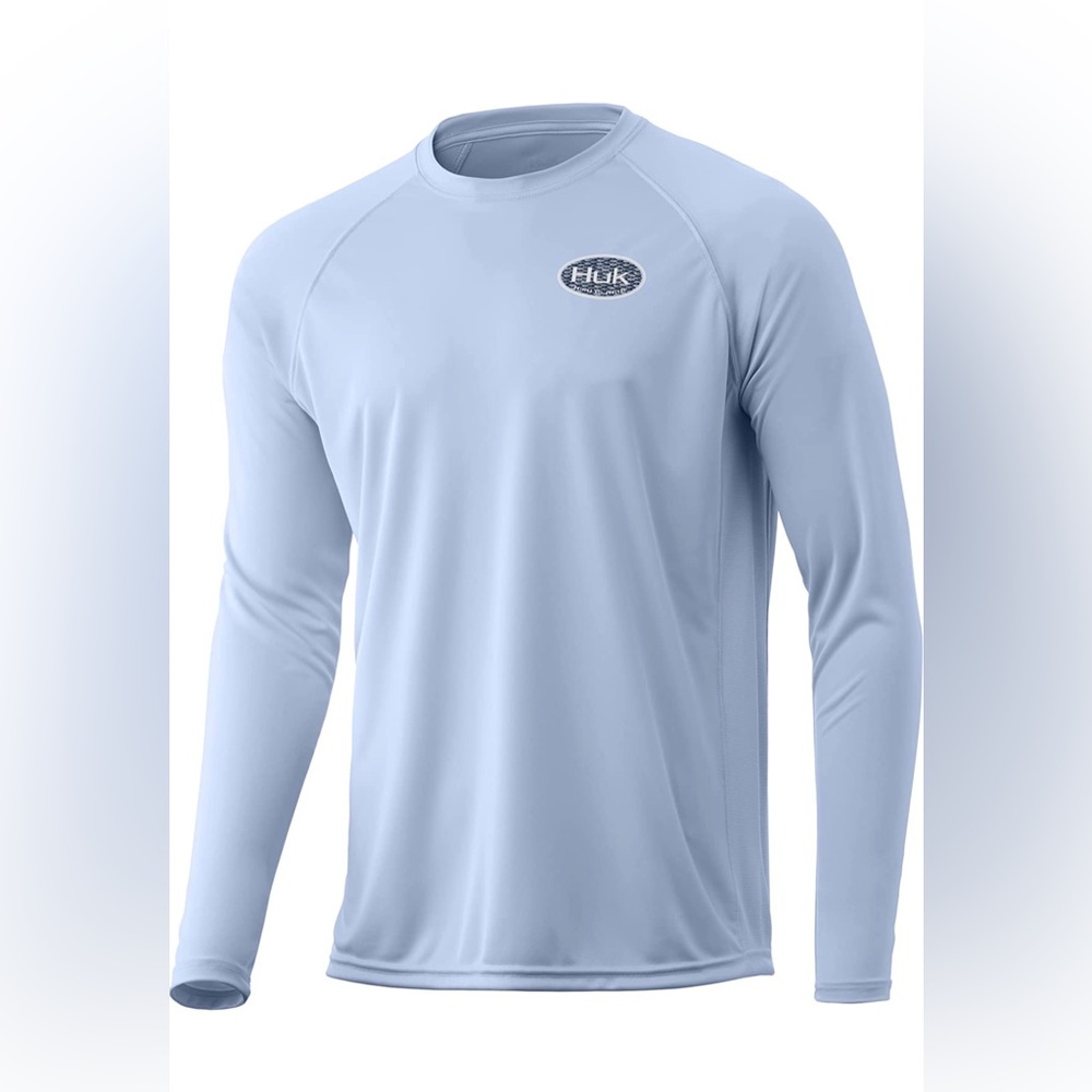 HUK long sleeved performance fishing shirt with UPF 30+